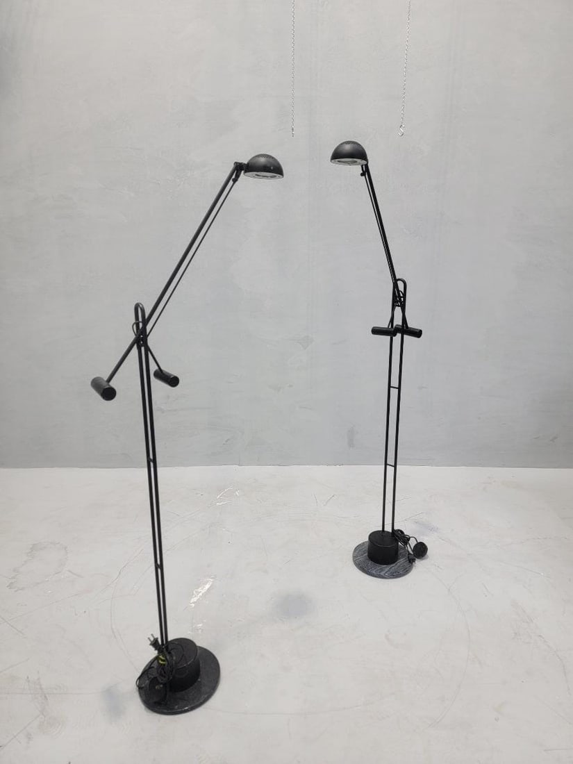Vintage Postmodern Crane Form Floor Lamps - Pair - 4