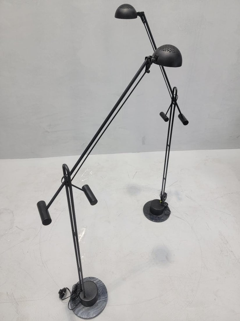 Vintage Postmodern Crane Form Floor Lamps - Pair - 5
