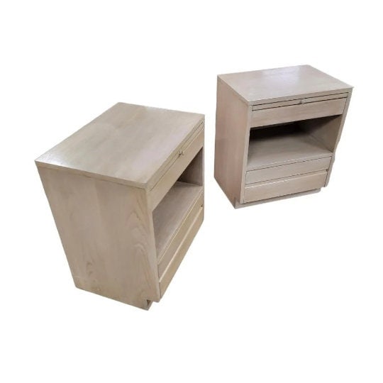 Mid Century Modern Driftwood Nightstand by Sligh Cross Country Collection - Pair - 5