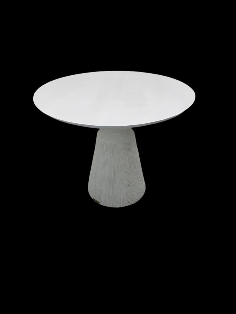 Organic Modern Cast Stone Fisher Patio Table by Summer Classics - 5