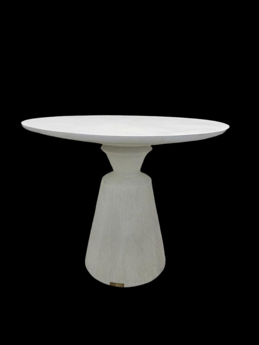 Organic Modern Cast Stone Fisher Patio Table by Summer Classics - 6