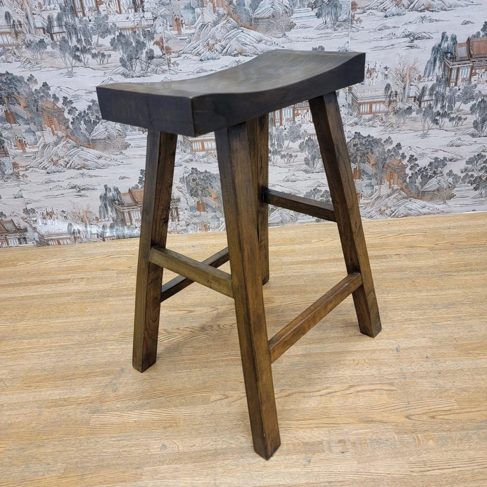 Antique Shanxi Province Elm Stool - 4
