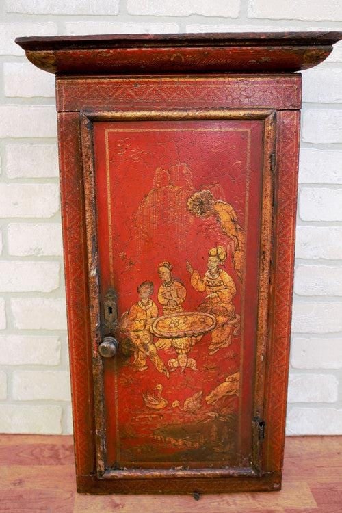 Vintage Asian Hand Painted Double Door Cabinet (1 of 10)