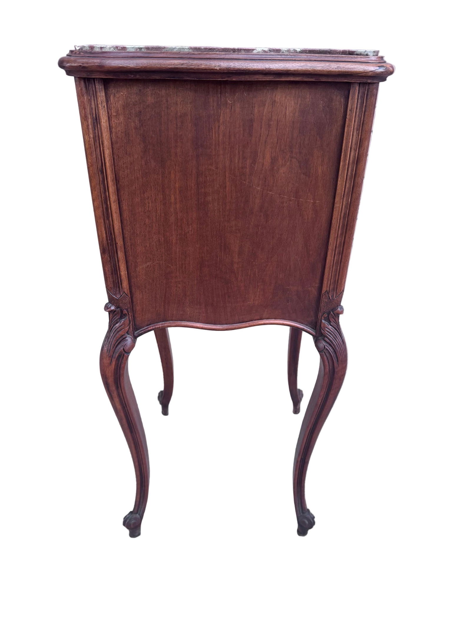 Antique French Louis XV Style Marble Top Humidor Smoking Storage Table - 5