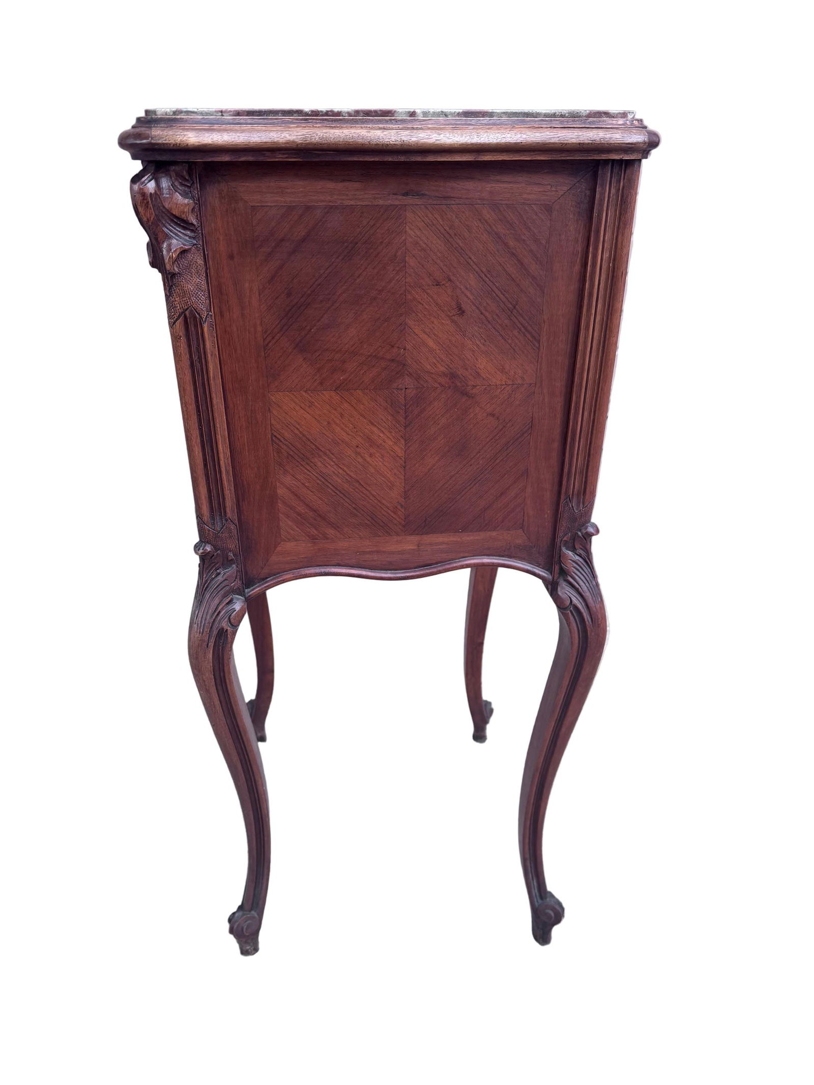 Antique French Louis XV Style Marble Top Humidor Smoking Storage Table - 6