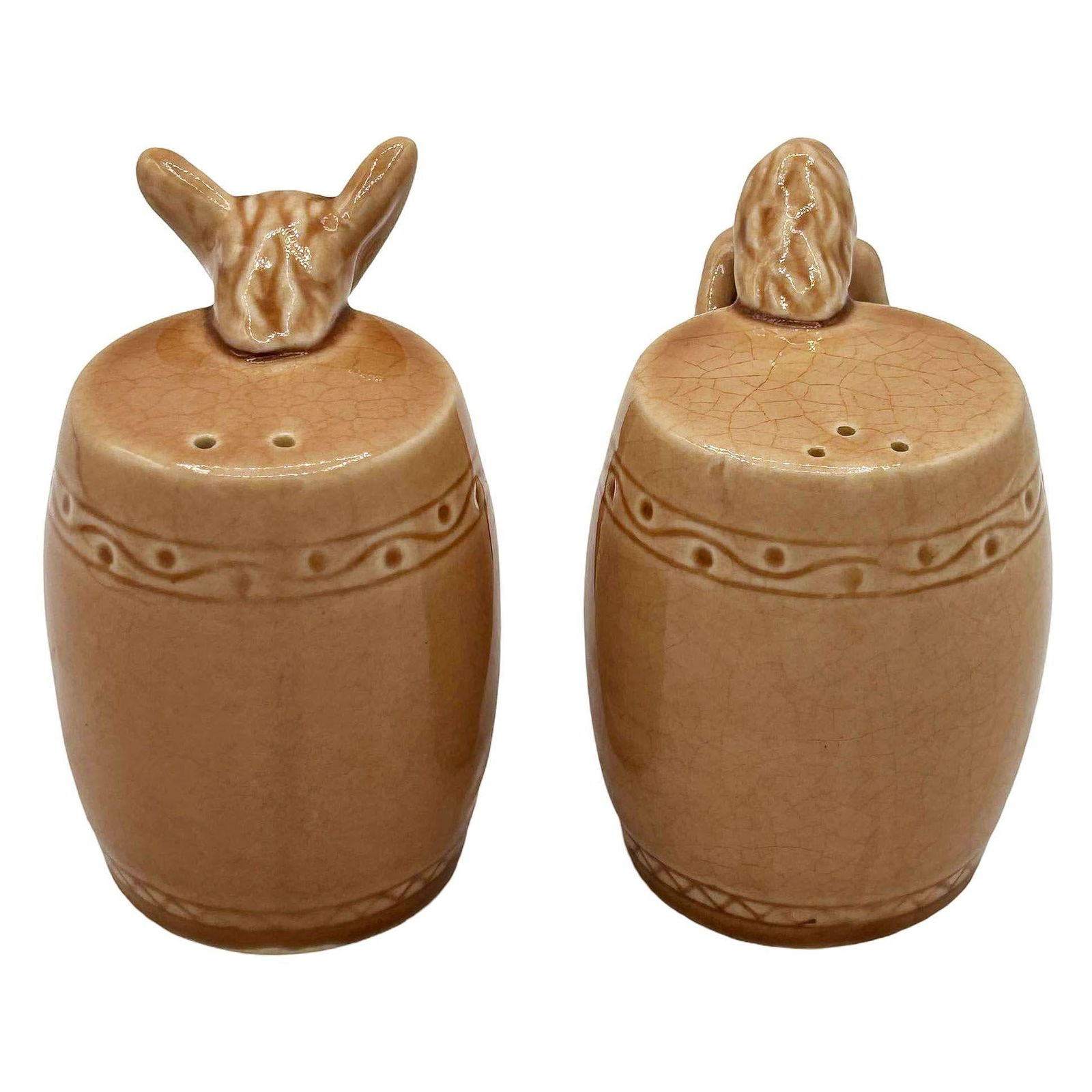 Strip Tease- Eye Appeal Ceramic Barware Salt & Pepper Shaker by Dorothy Kindell - 3