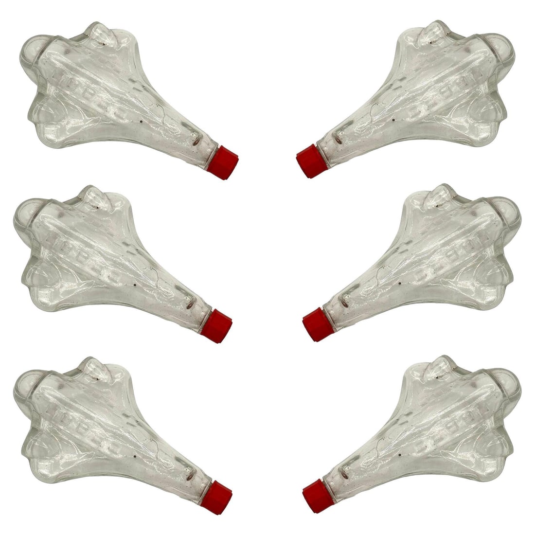 Streamline Art Deco Airplane Glass & Bakelite Perfume Bottles, Set of 6 - 13