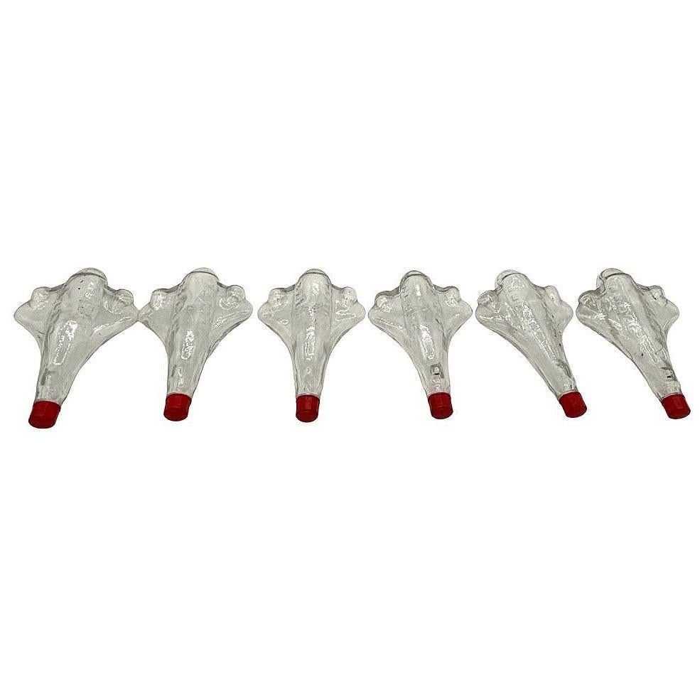 Streamline Art Deco Airplane Glass & Bakelite Perfume Bottles, Set of 6 - 15