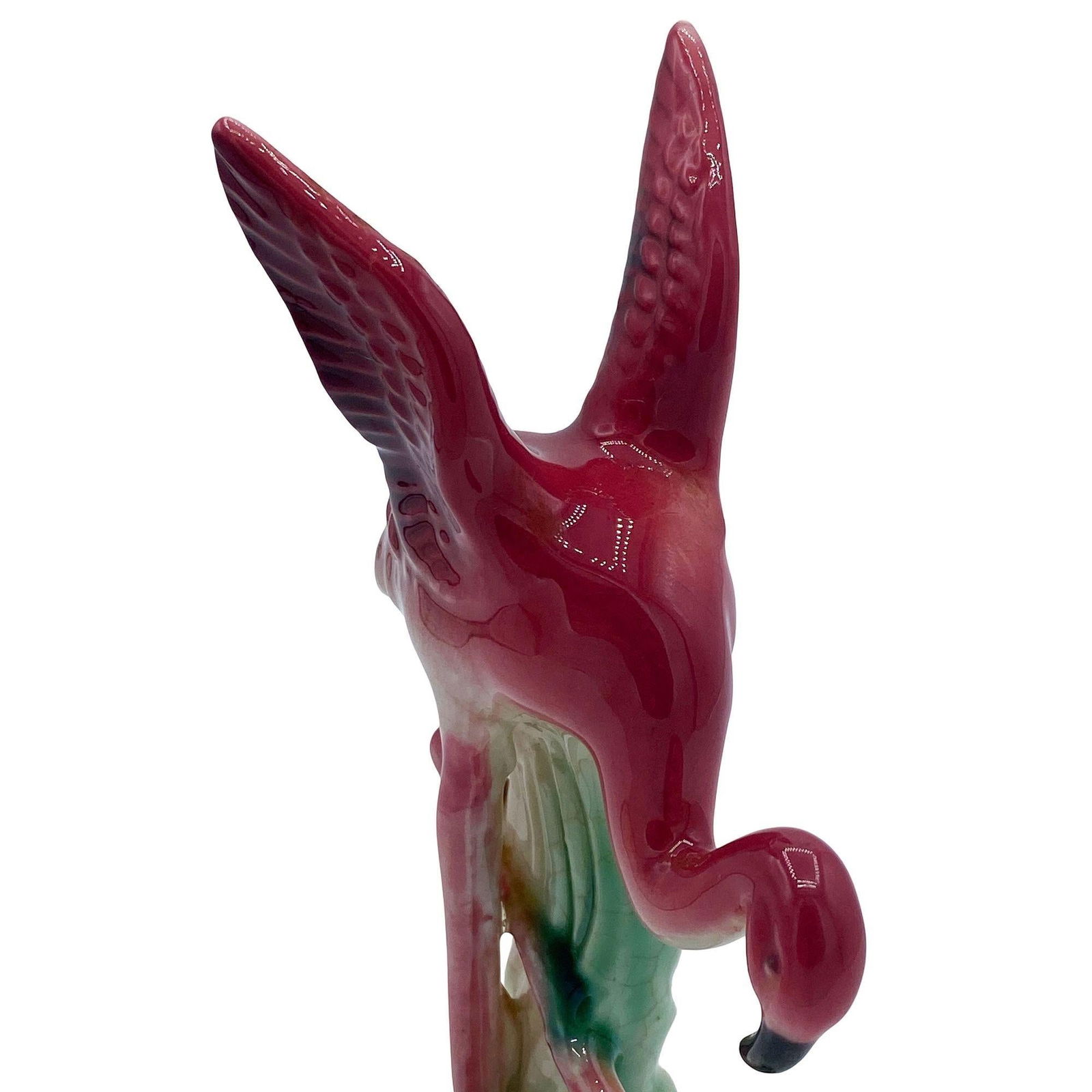 Mid-century Ceramic Miniature Pink Flamingo Tabletop Statue By Leftons - 15