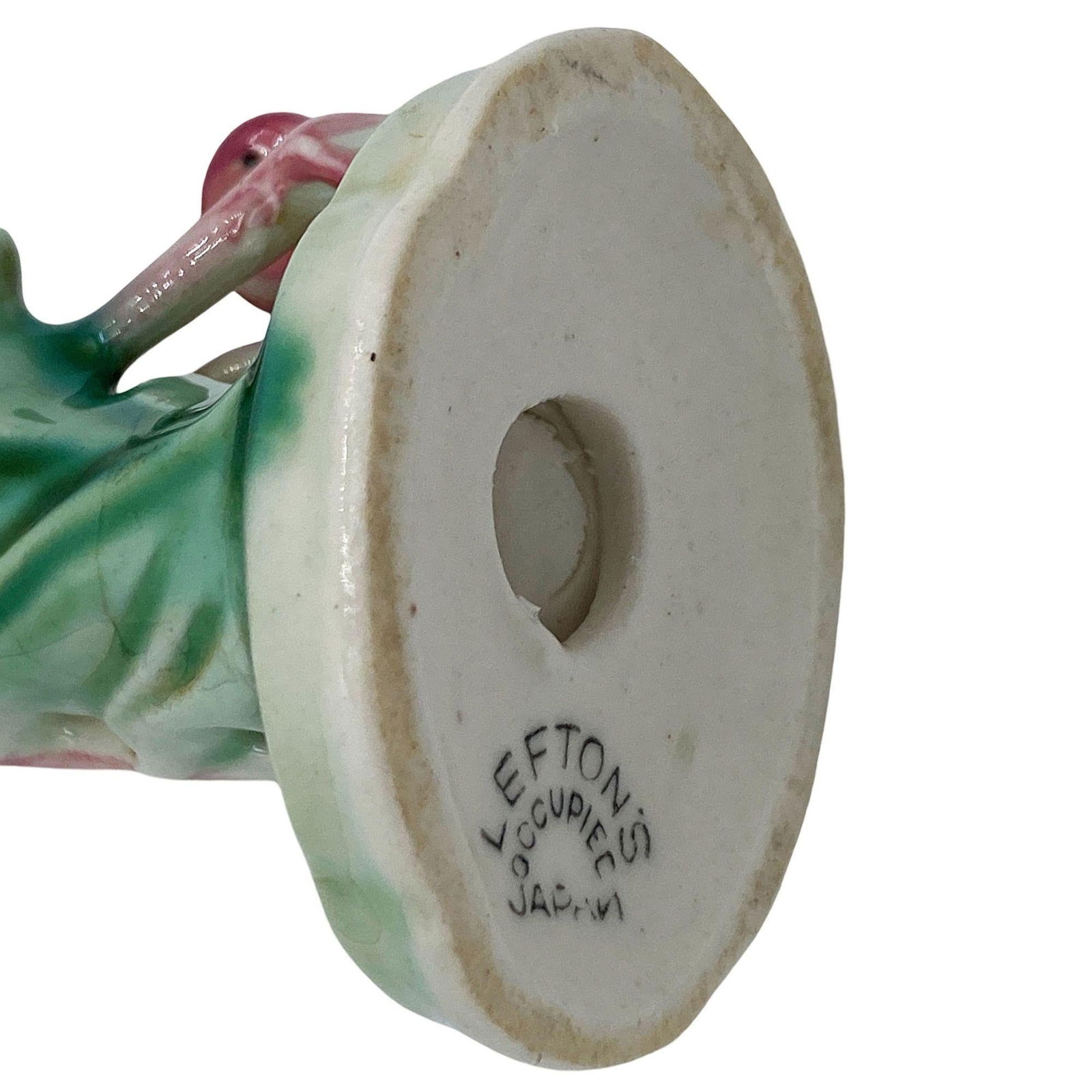 Mid-century Ceramic Miniature Pink Flamingo Tabletop Statue By Leftons - 5