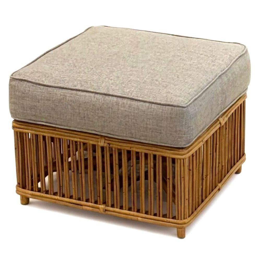 Presidents Stick Reed Rattan Nantucket Lounge Armchair and Ottoman Set - 17