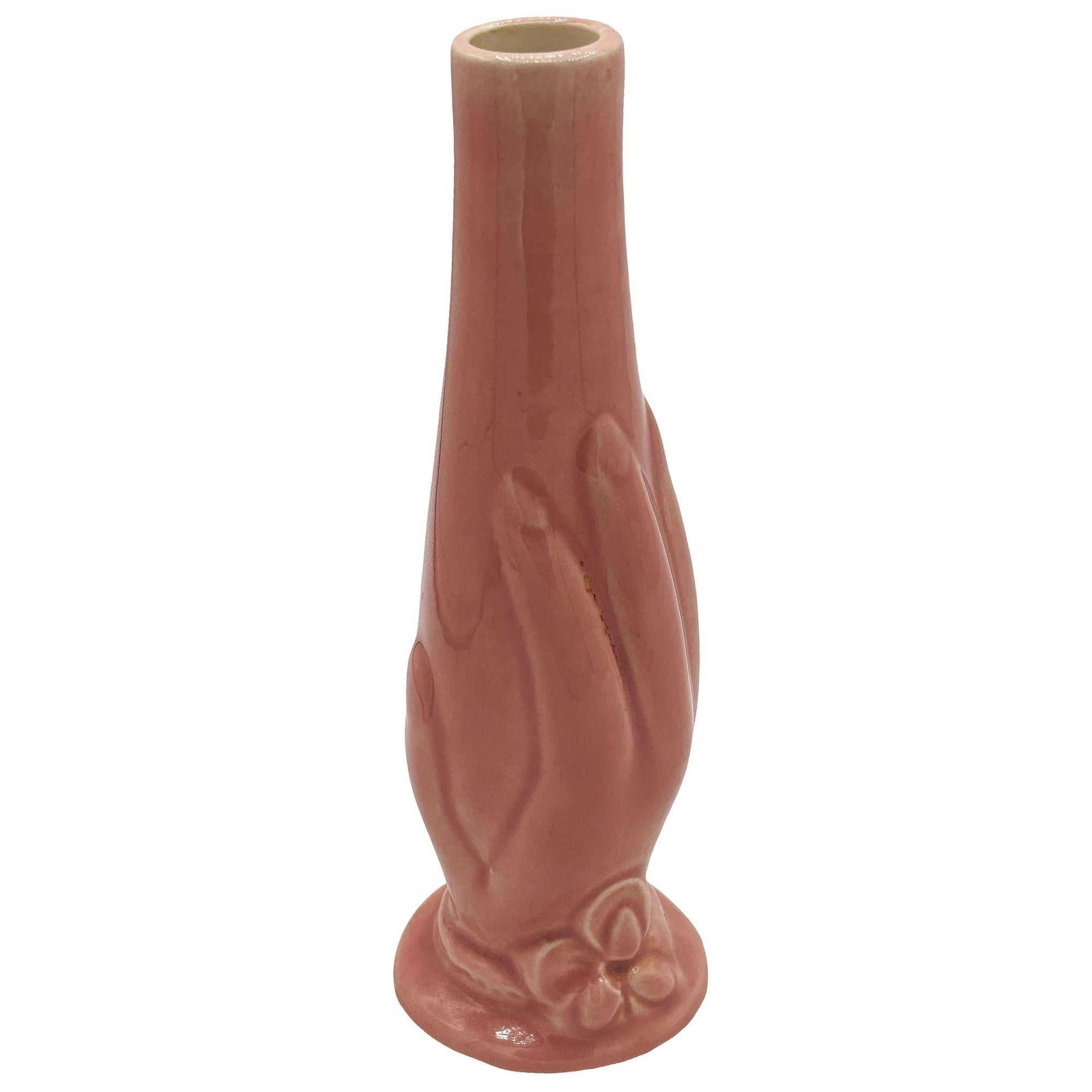 6"Tall Pink Maroon Mid-century "ALC" Vase by Lorle Pottery - 2