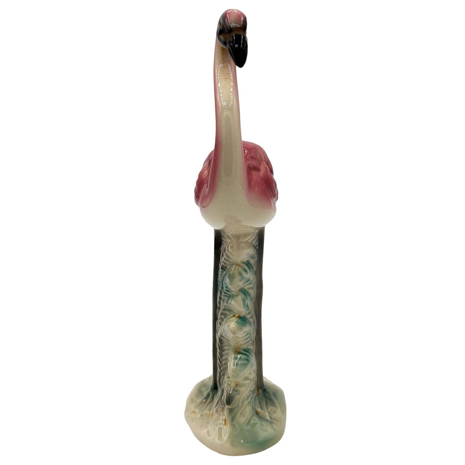 MCM Ceramic California Pottery Standing Tall Pink Flamingo Figurine Statue - 10