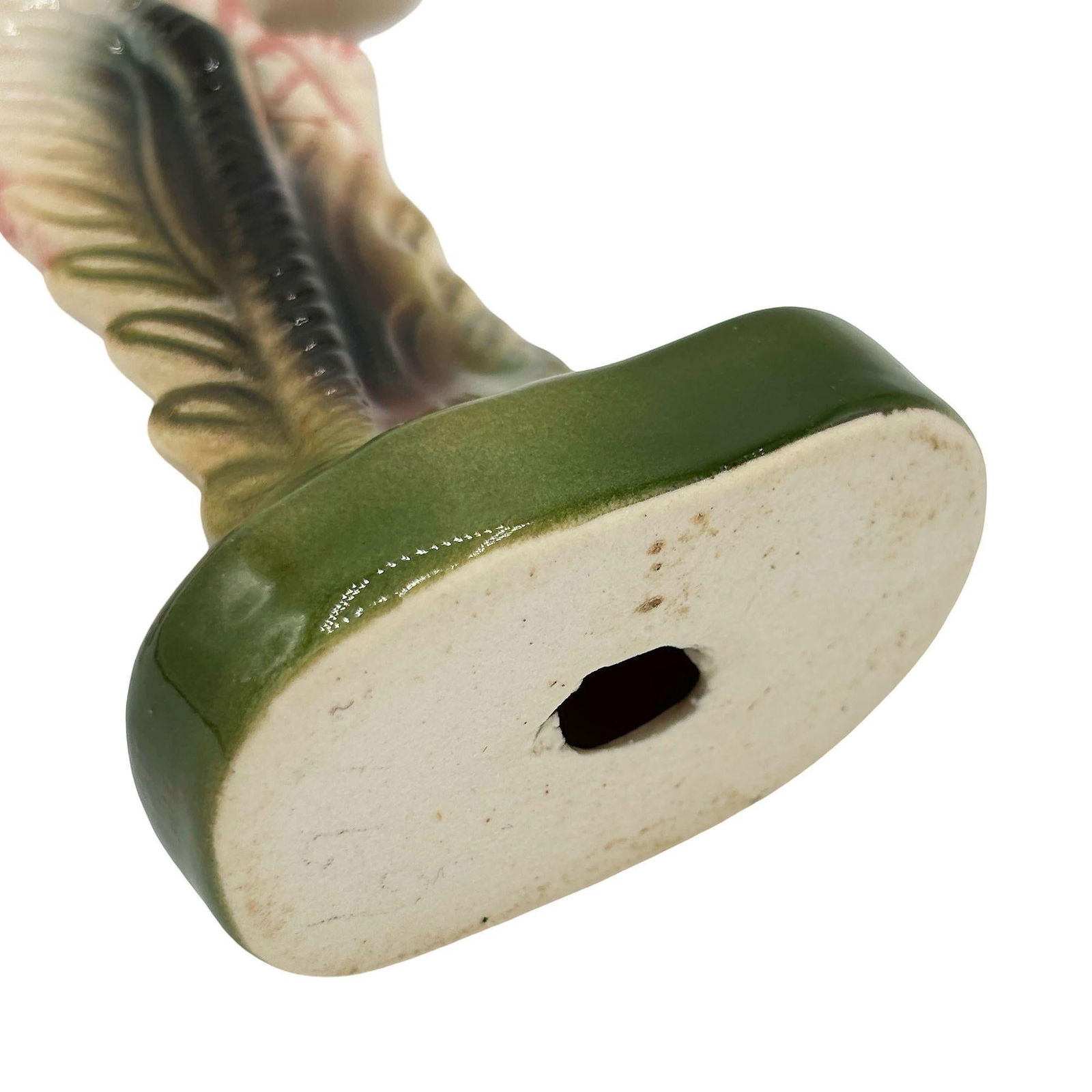 Mid-century California Pottery Ceramic On The Prowl Pink Flamingo Figurine - 5