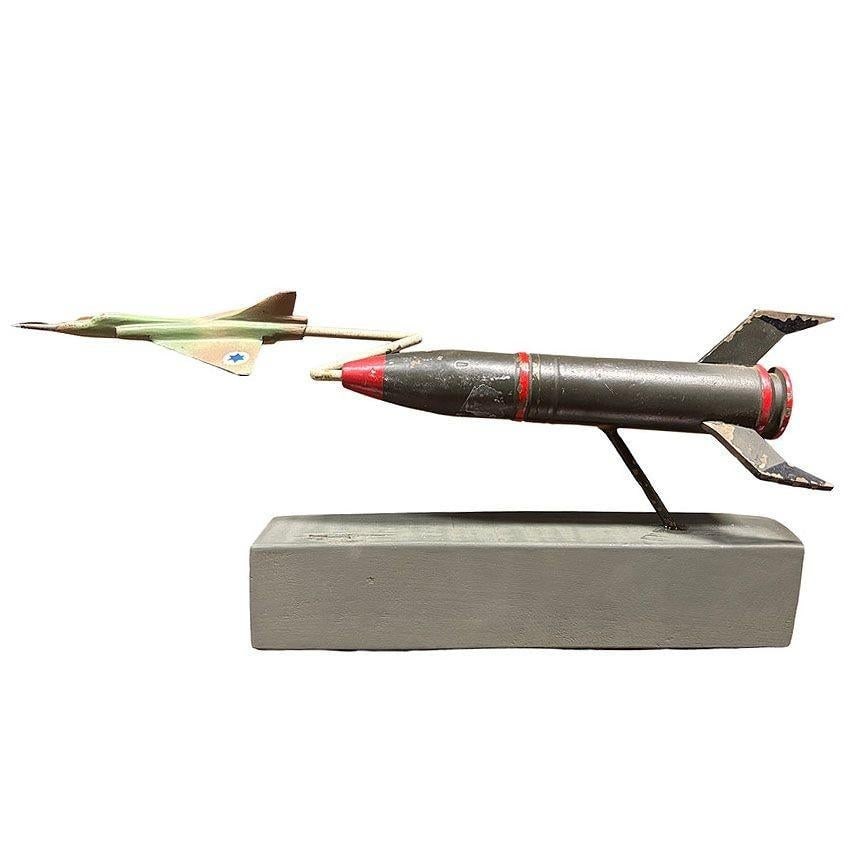 Mid-century Kfir Jet Fighter Prototype Desk Model Israeli Air Force - 3