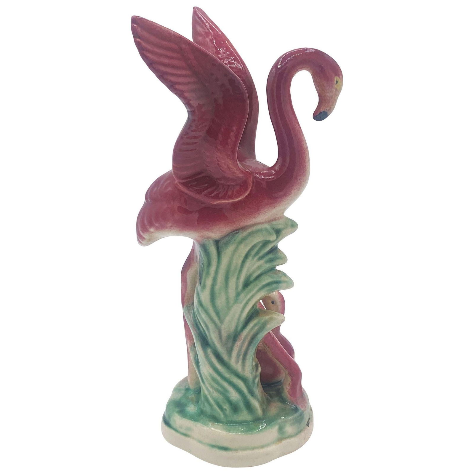 1948 "Souvenir of Miami" Mother & Child Ceramic Pink Flamingo Figurine - 10