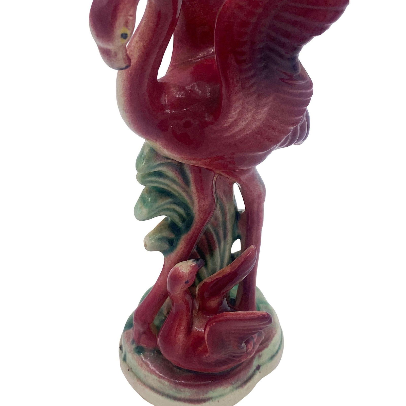 1948 "Souvenir of Miami" Mother & Child Ceramic Pink Flamingo Figurine - 12