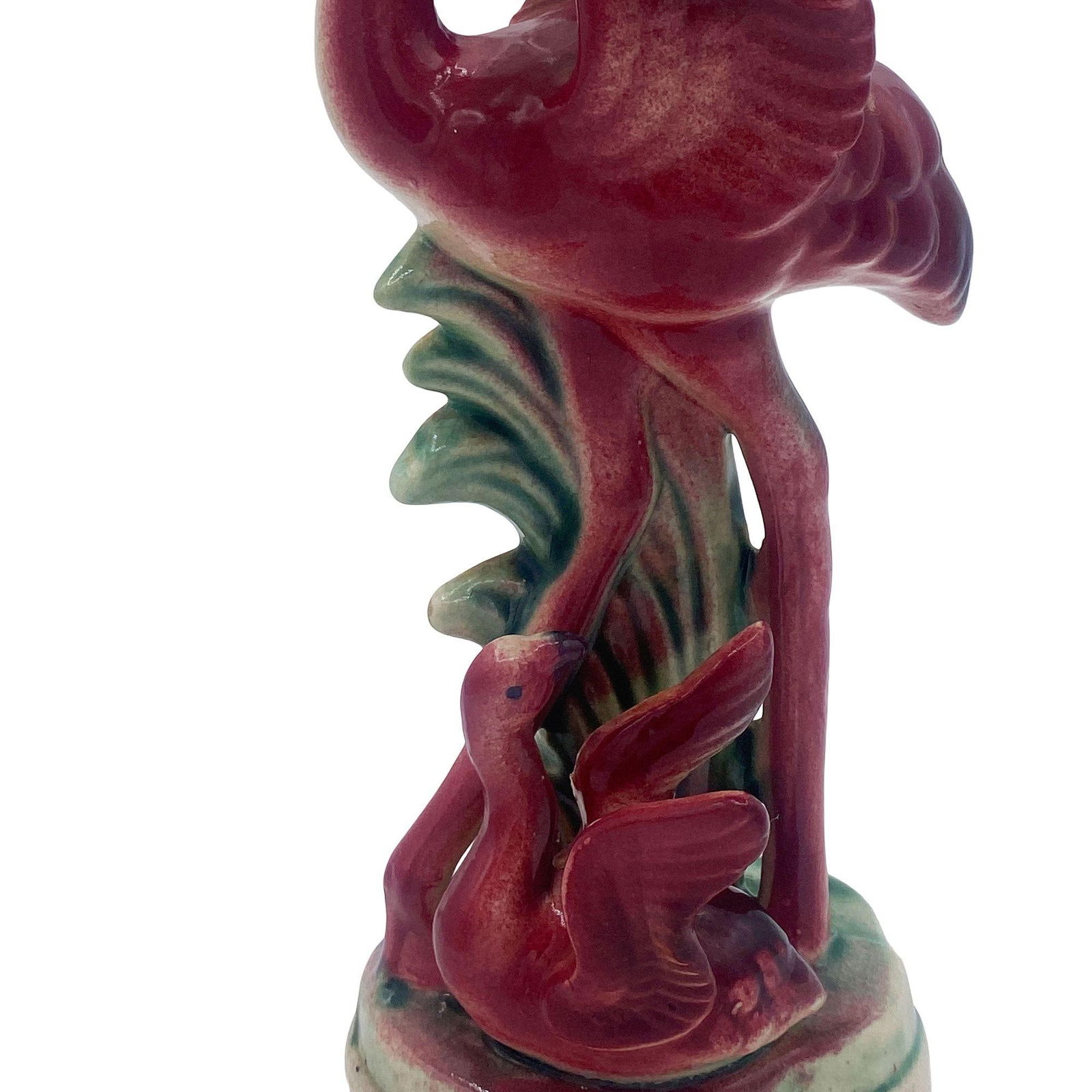 1948 "Souvenir of Miami" Mother & Child Ceramic Pink Flamingo Figurine - 18