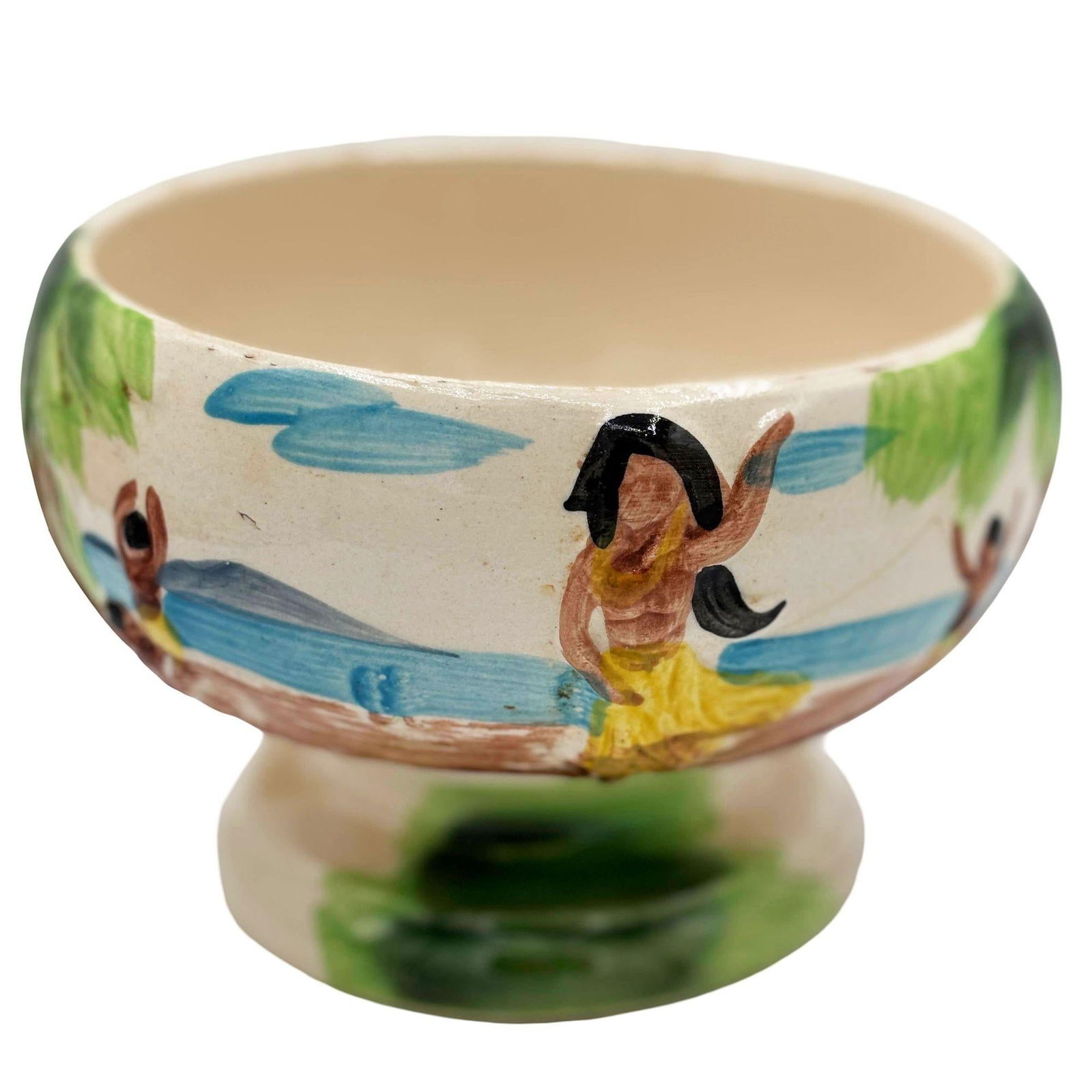 Midp-century Hand Painted Harveys Casino Lake Tahoe Hula Scorpion Tiki Mug Bowl - 10