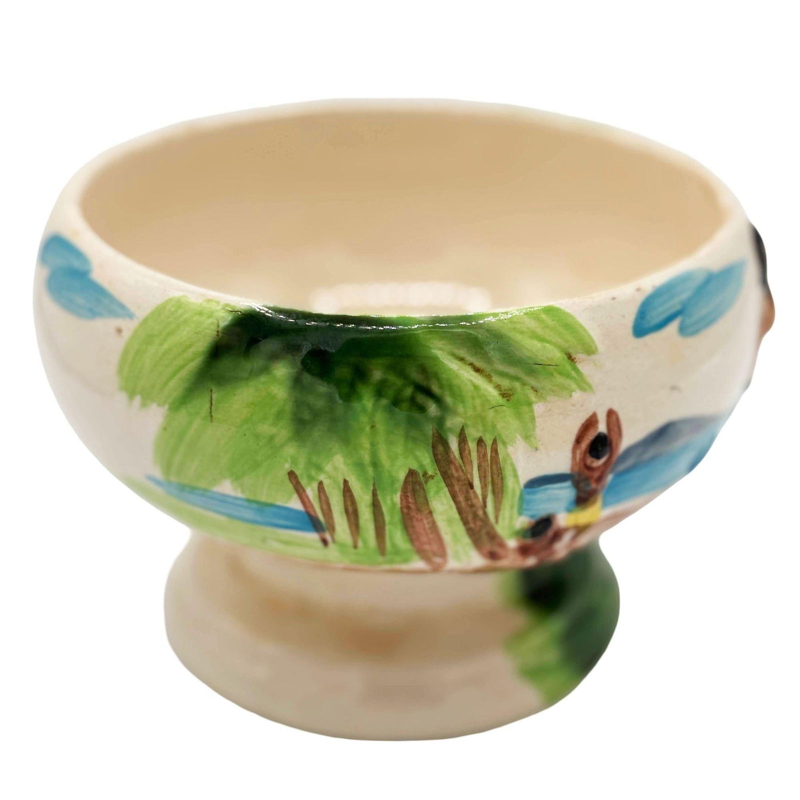 Midp-century Hand Painted Harveys Casino Lake Tahoe Hula Scorpion Tiki Mug Bowl - 11