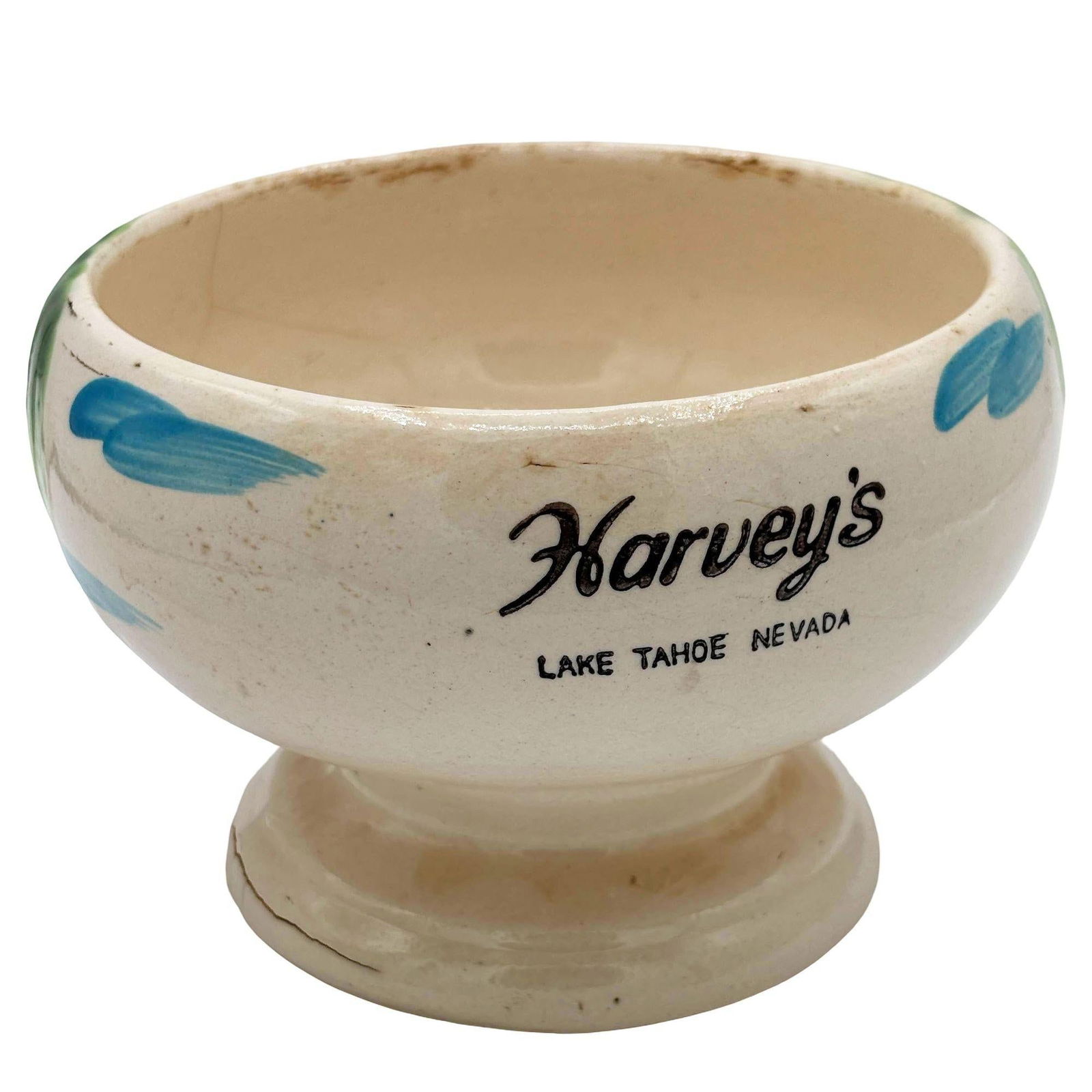 Midp-century Hand Painted Harveys Casino Lake Tahoe Hula Scorpion Tiki Mug Bowl - 9