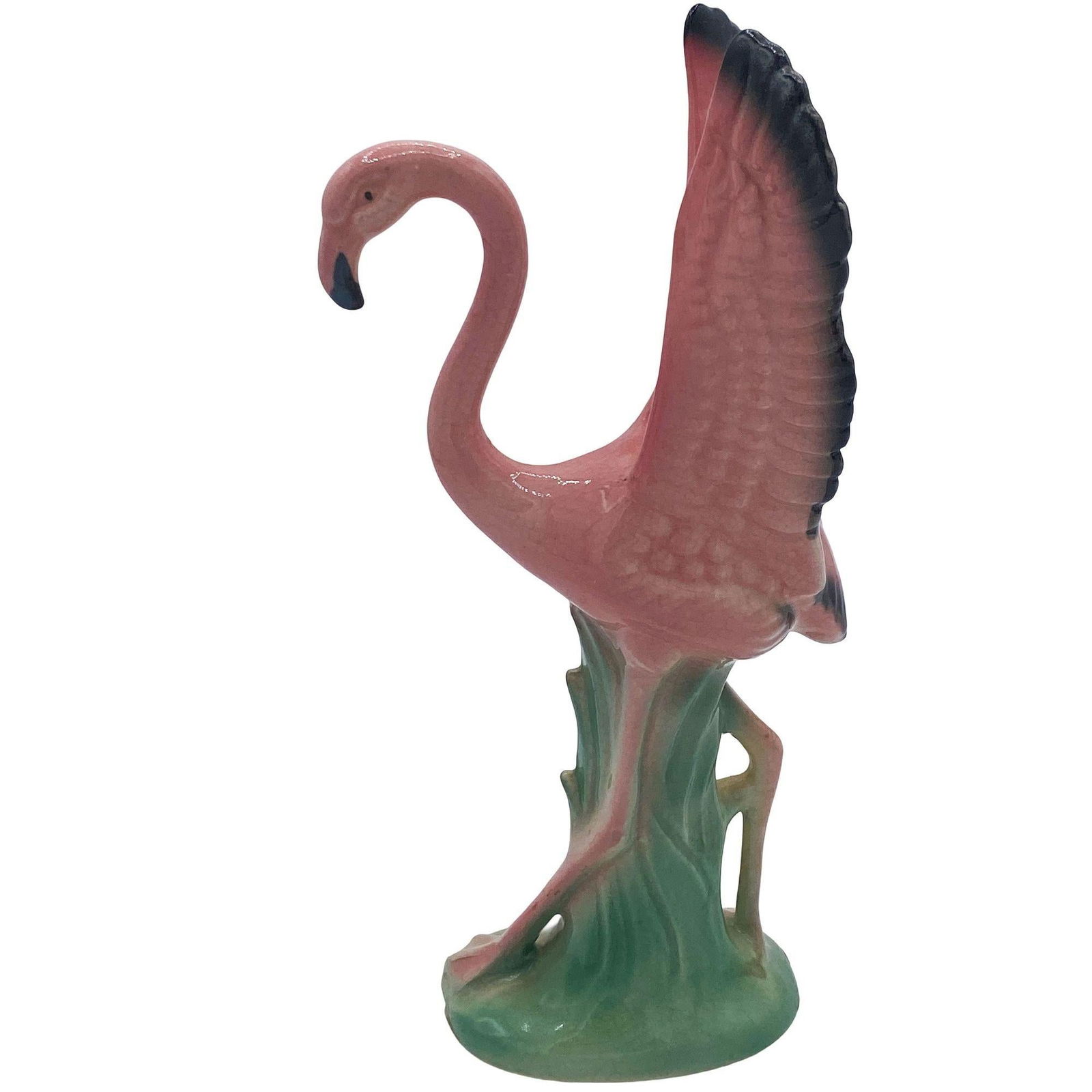 Mid-century Ceramic Mid Flight Pink Flamingo Tabletop Statue Set By Leftons - 10