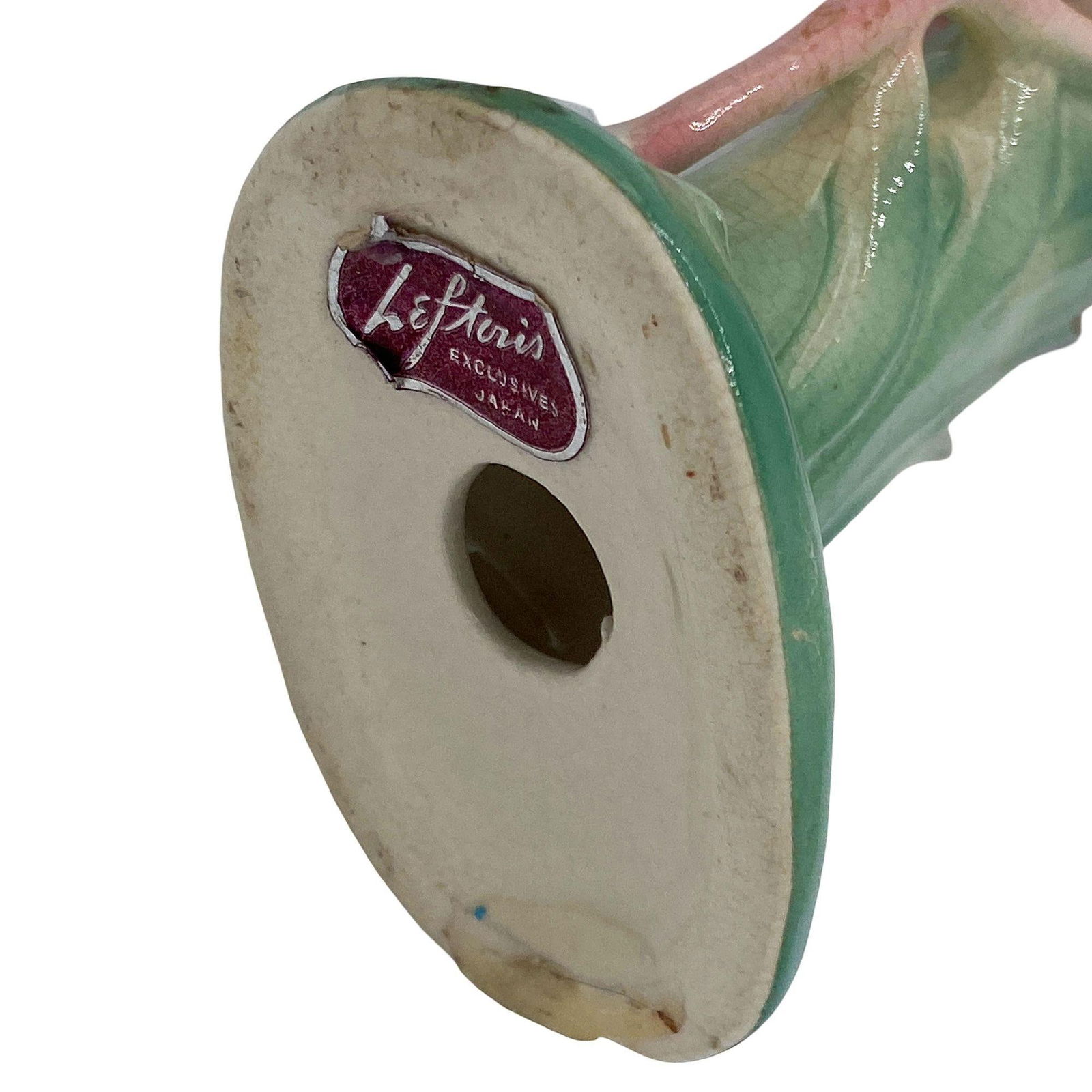 Mid-century Ceramic Mid Flight Pink Flamingo Tabletop Statue Set By Leftons - 15