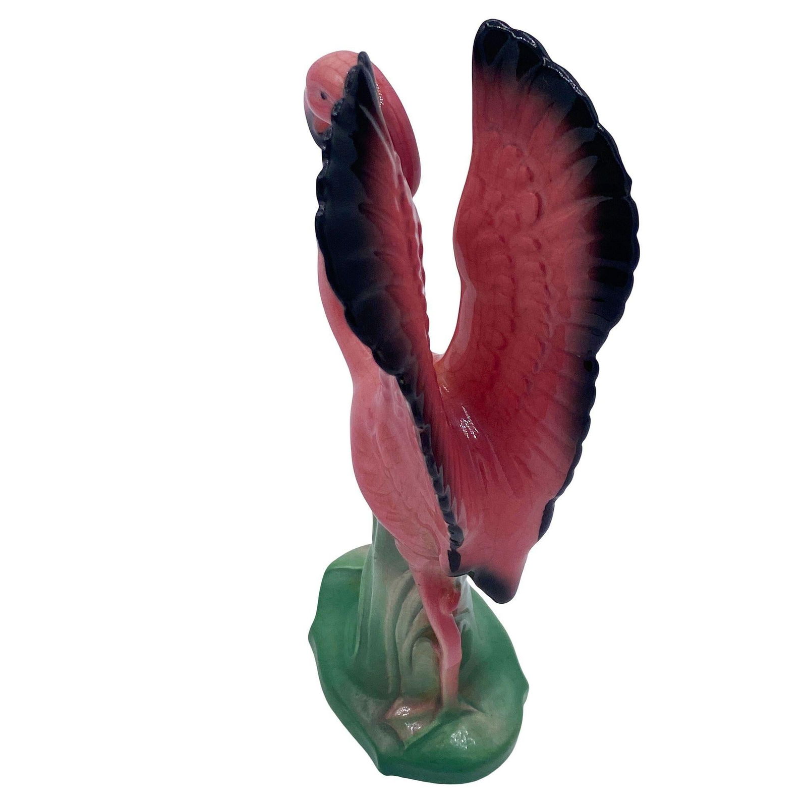 Mid-century Ceramic Mid Flight Pink Flamingo Tabletop Statue Set By Leftons - 4