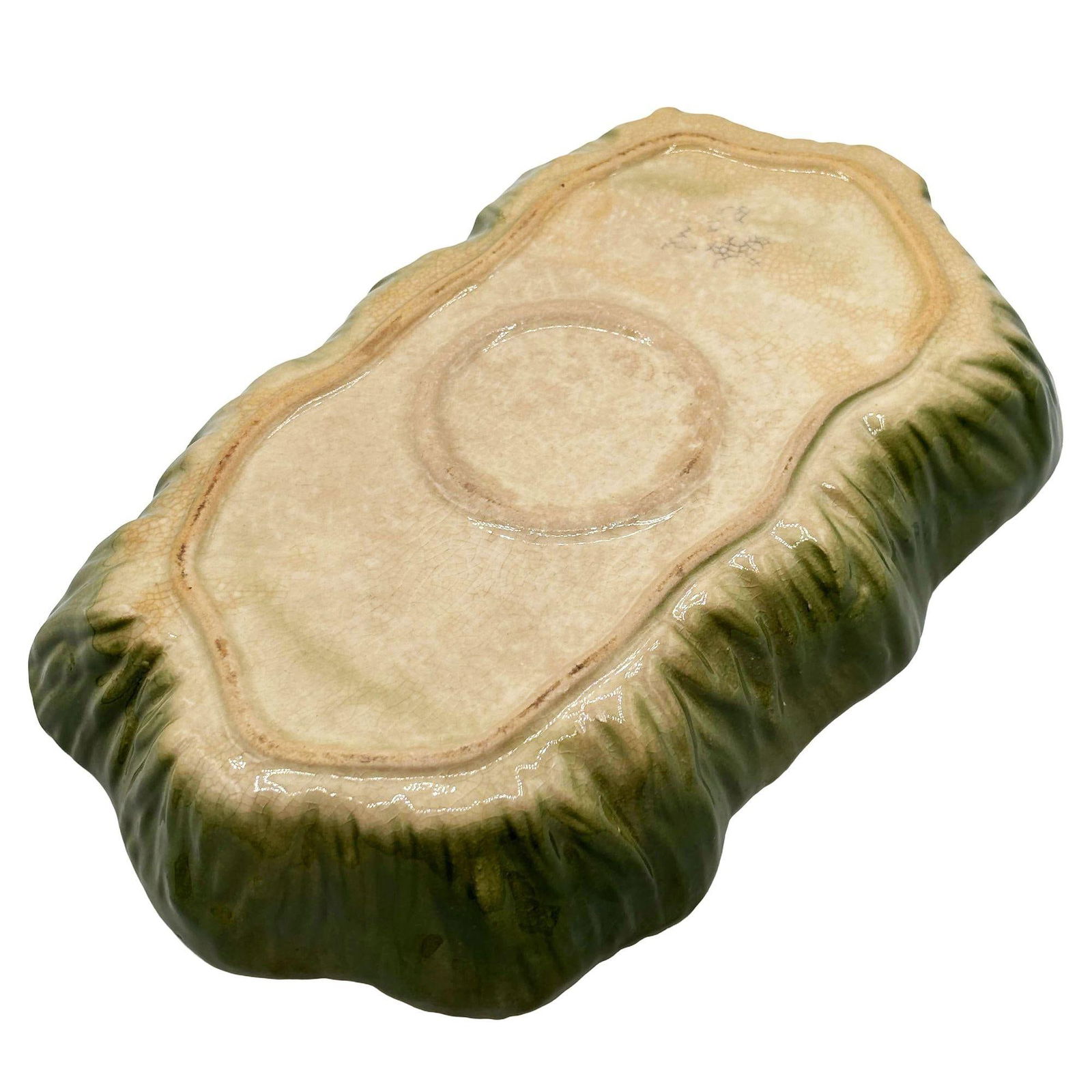 MCM California Pottery Ceramic Flamingo Figurine Set w/ Tropical Pond Tray - 18