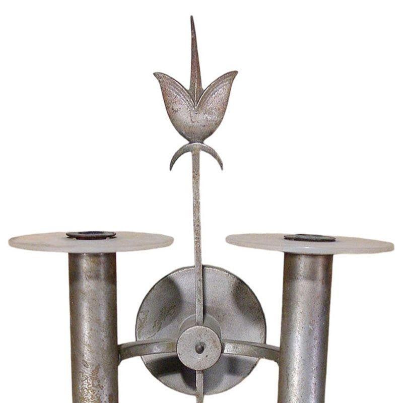 Pair of Geometric Art Deco Wall Sconces - 16