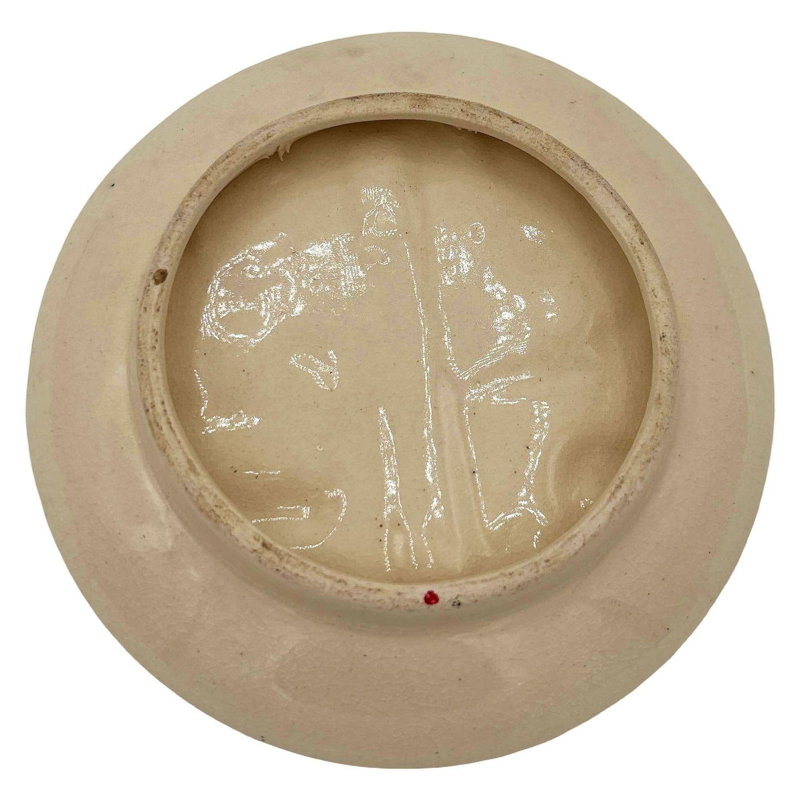 Mid-century Florida Flamingo Round Decrotive 3d Sculptural Wall Plate - 18