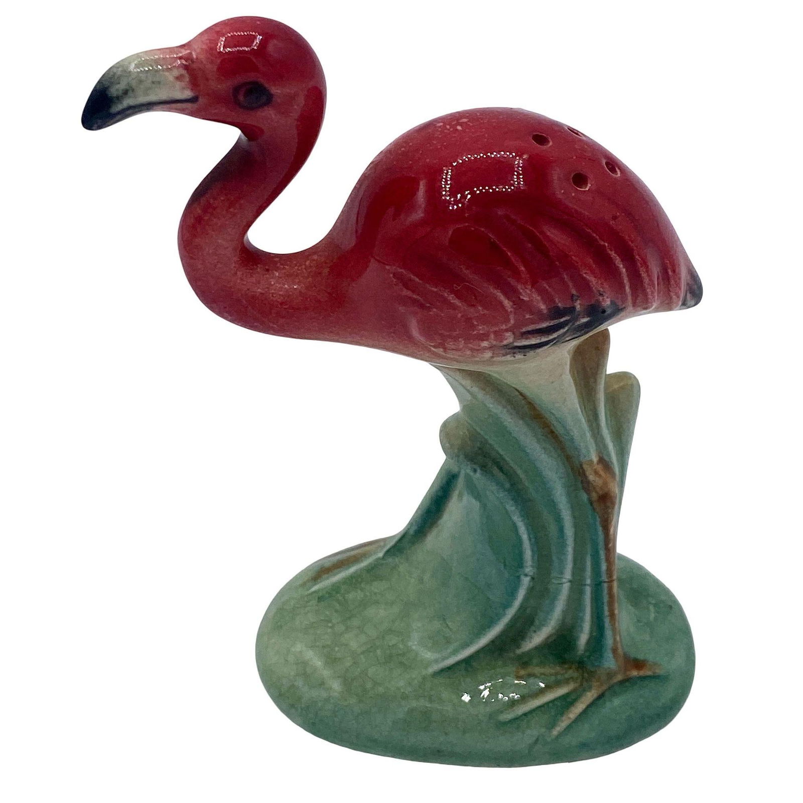 Mid-century Flying Flamingo Ceramic Salt & Pepper Shaker Set, Japan - 11