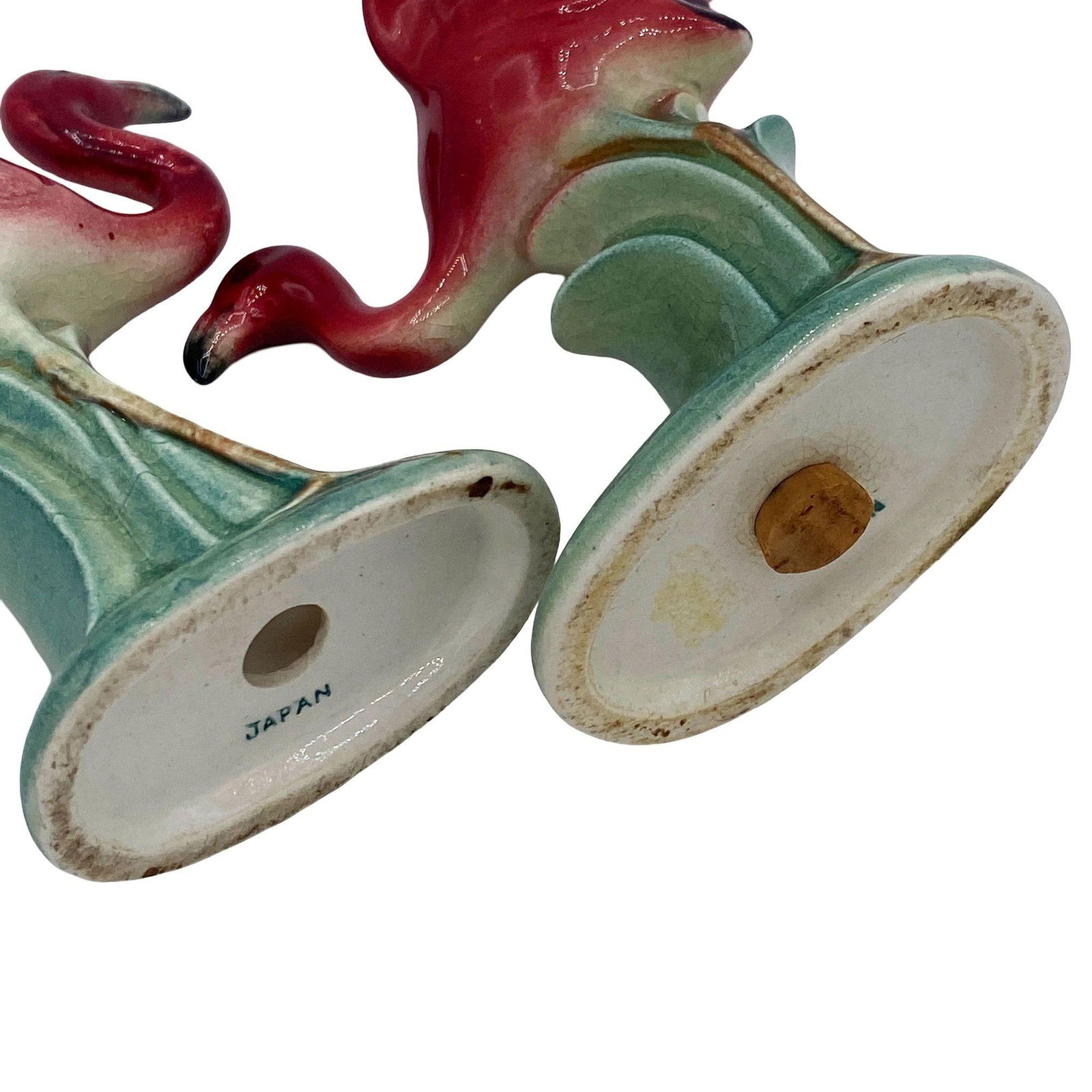 Mid-century Flying Flamingo Ceramic Salt & Pepper Shaker Set, Japan - 16