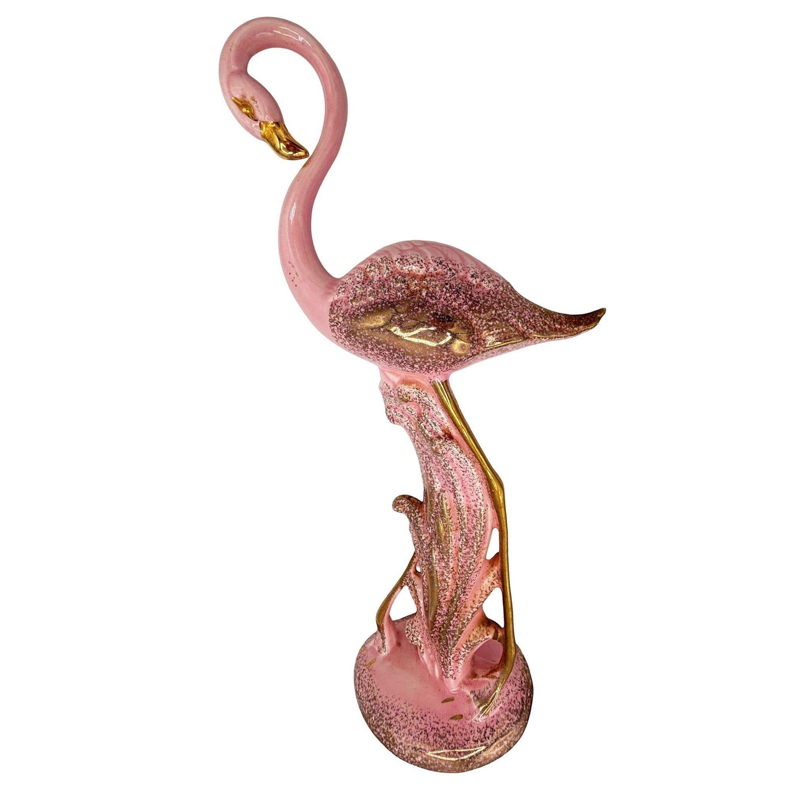 Large Hawaiian Pottery Ceramic long-legged Flamingo Figurine by Found Memories - 8