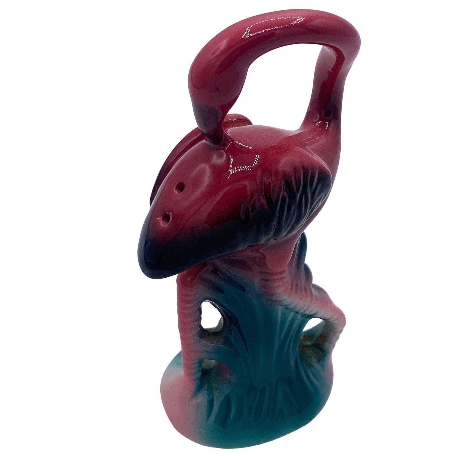 Tropical Pink Flamingo Ceramic Tabletop Salt & Pepper Shaker Set by Five & Dime - 8