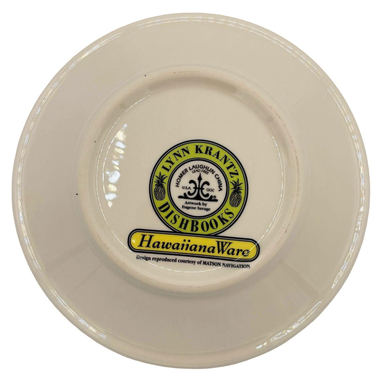 7.25" Eugene Savage "Island Feast" Red Salad Plate By Lynn Krantz Dish Books - 5