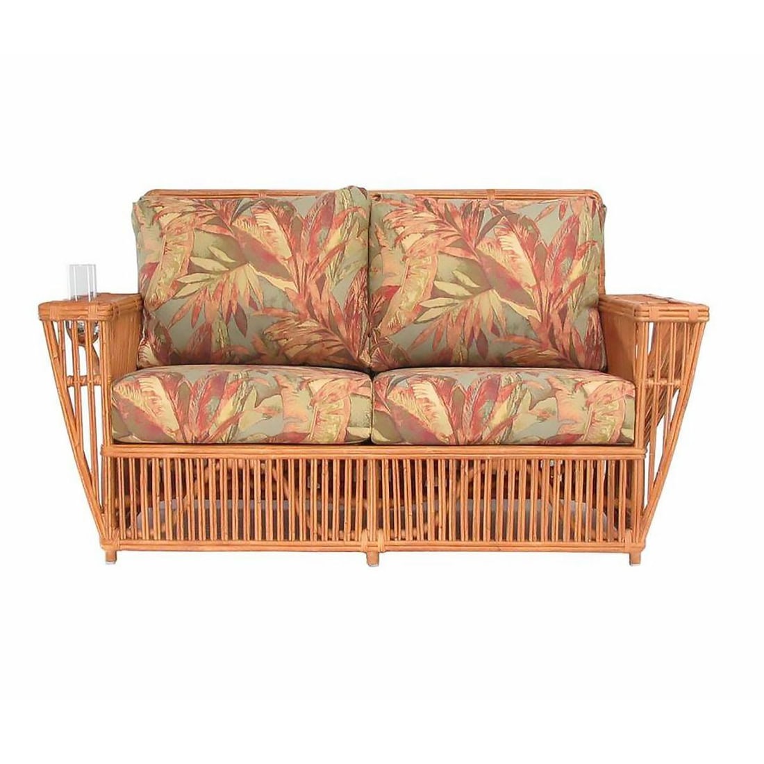Presidents Stick Reed Rattan 2-Seat Settee Sofa - 19