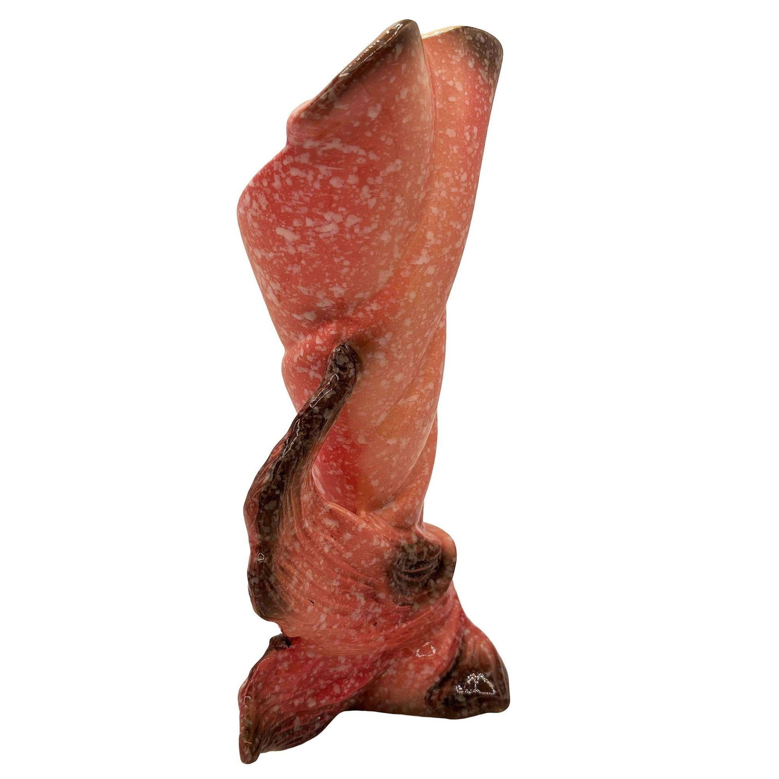 Ebb Tide Vase Fish & Shell Pink Speckled Ceramic Vase by Hull Pottery - 17