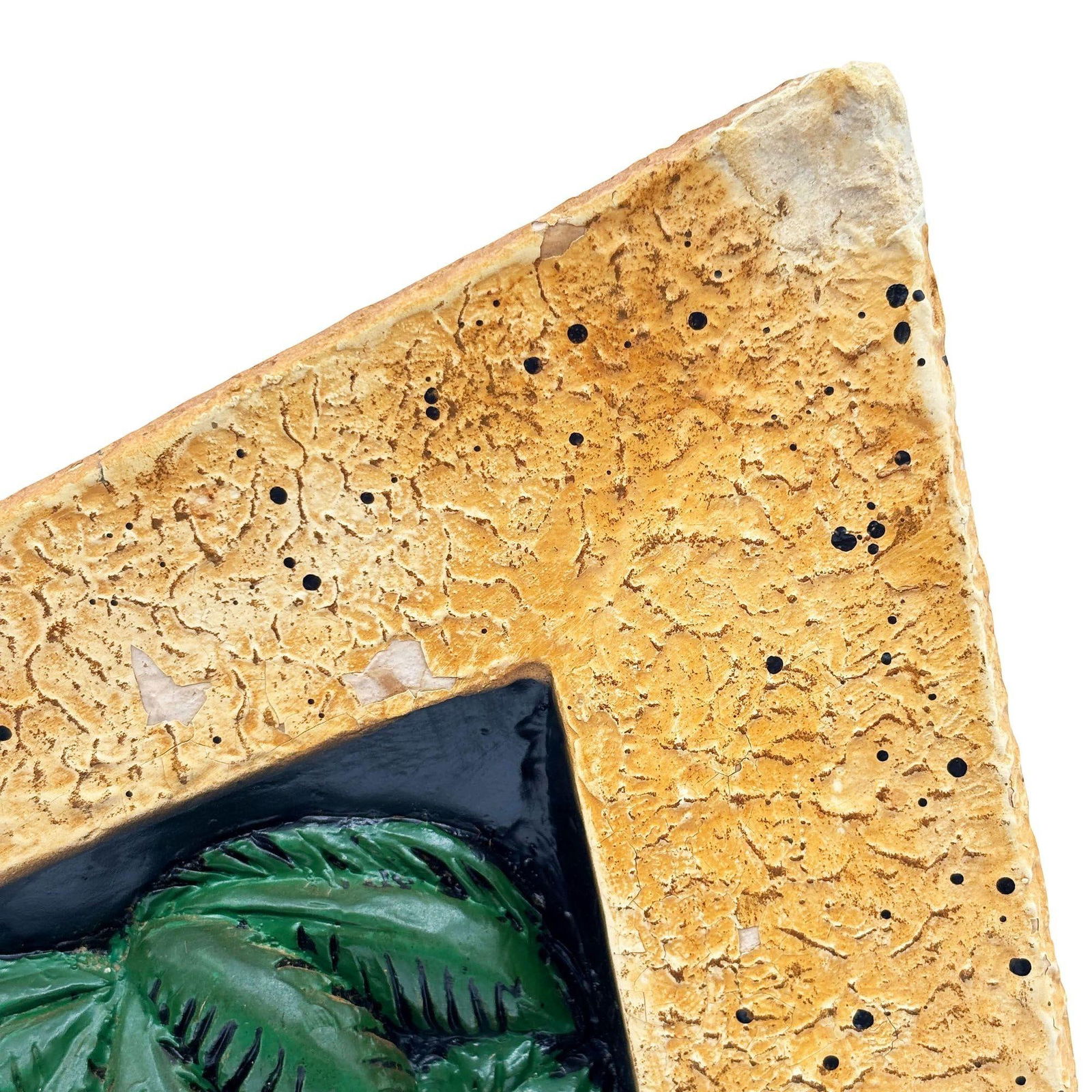 Rare MCM Tropical Hula Girl & Ukulele Boy Art Pottery 3D Wall Sculptural, Pair - 5