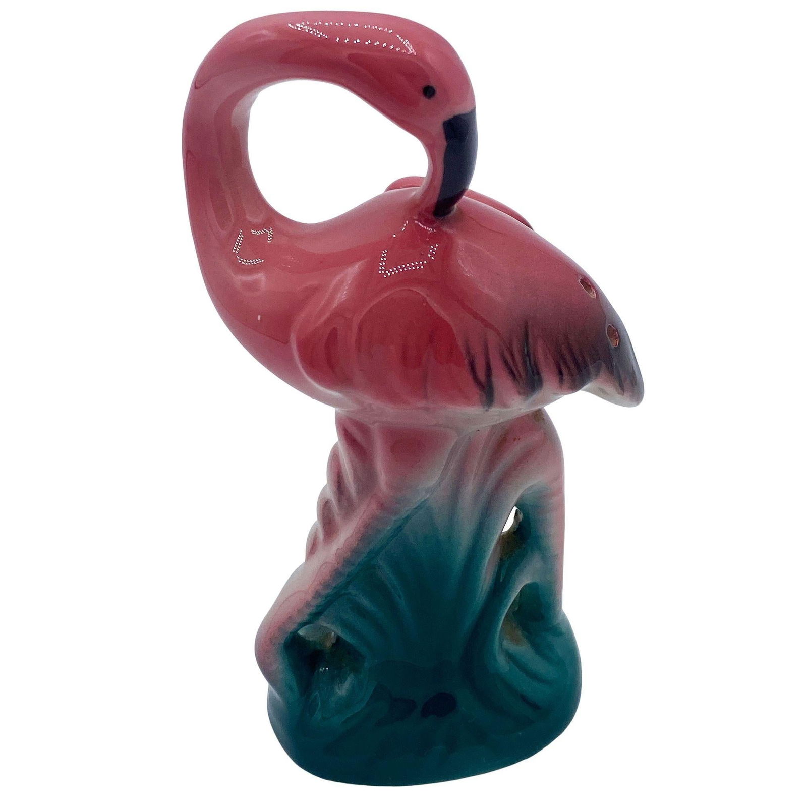 Pink & Green Flamingo Ceramic Tabletop Matching Salt & Pepper Shaker Set - 2