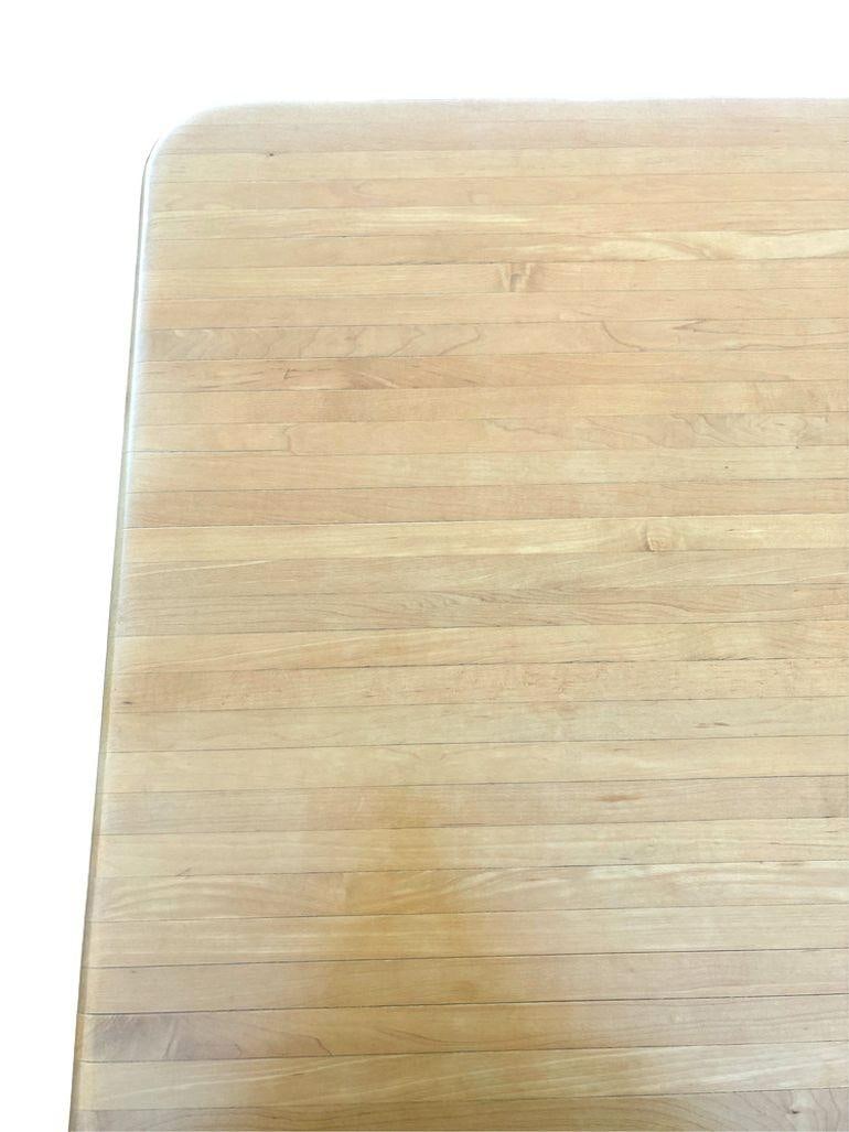 Marcel Breuer Style Mid-Century Blonde Wood & Chrome Dining Table - 6