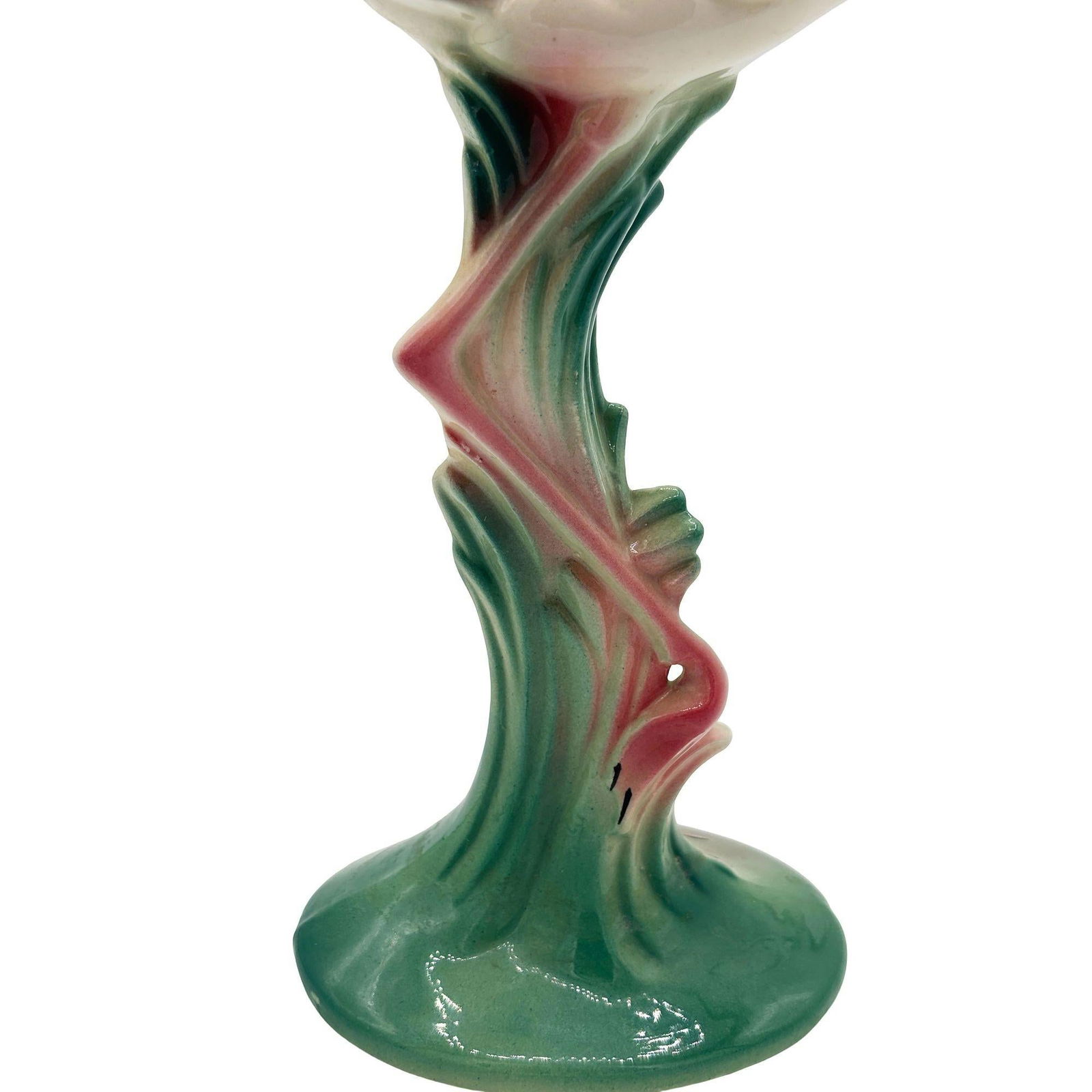 Large 10" MCM California Pottery Ceramic Bashful Pink Flamingo Tabletop Statue - 14