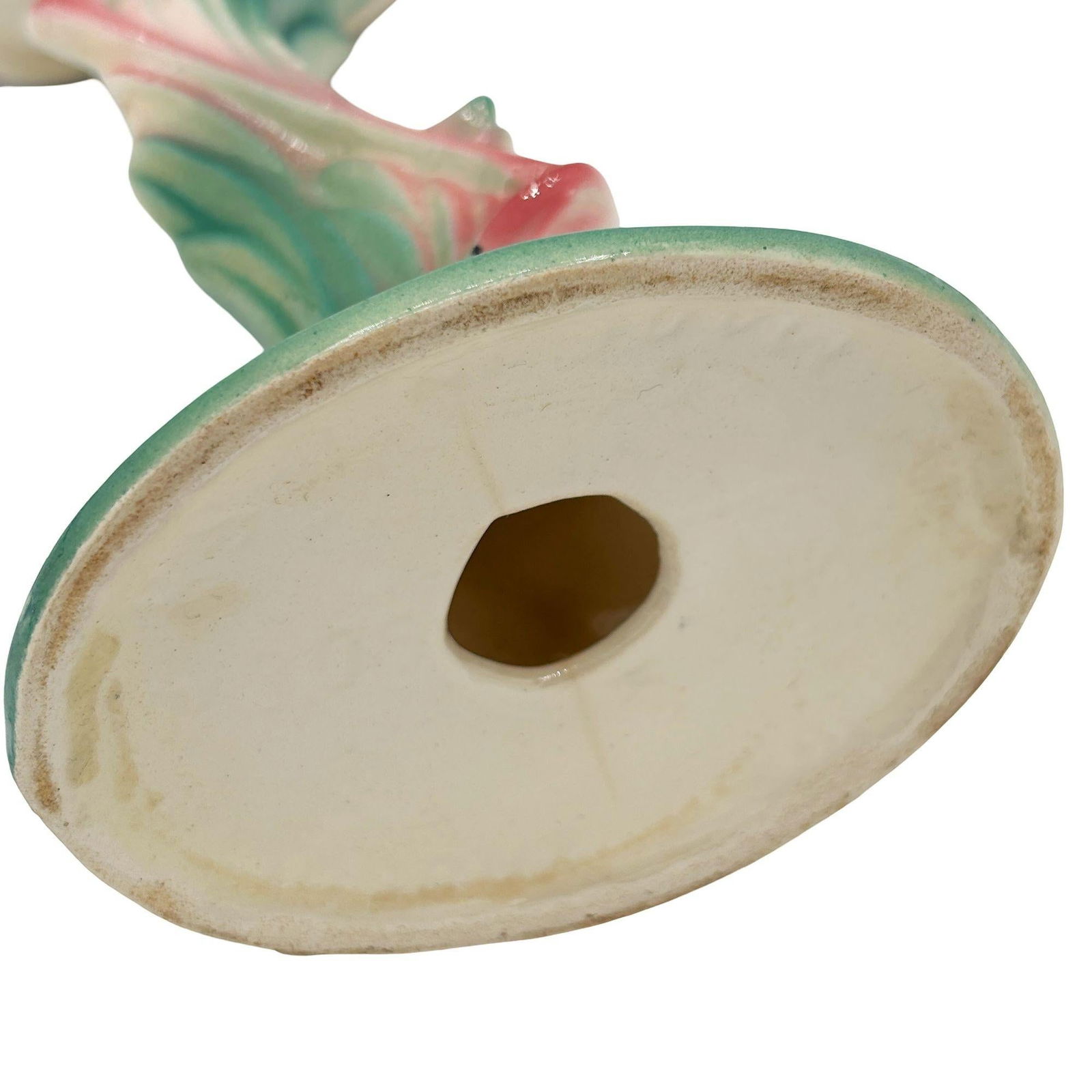 Large 10" MCM California Pottery Ceramic Bashful Pink Flamingo Tabletop Statue - 15