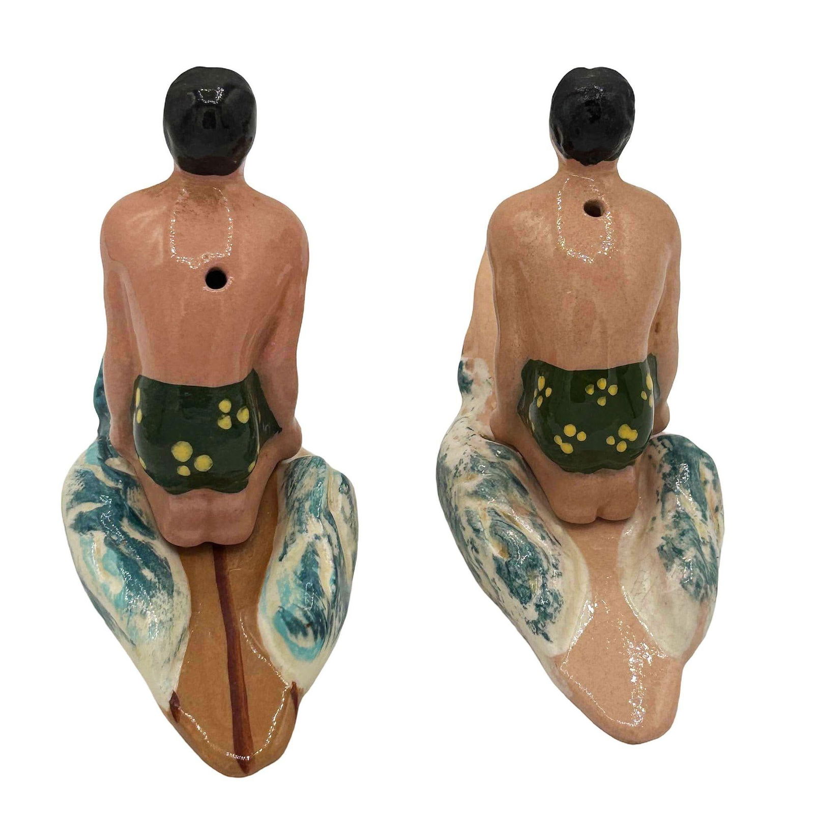 RARE 1951 Twin Surfer Ceramic Salt & Pepper Shaker Set by Herman's - 9