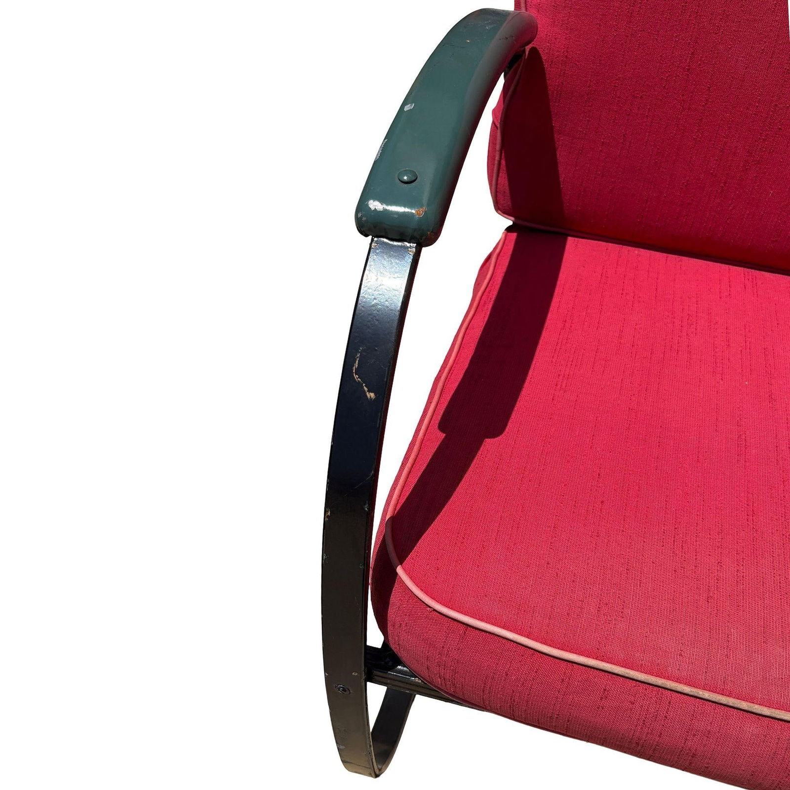 Art Deco Green & Black Springer Rocking Chair by Wolfgang Hoffmann for Howell - 13