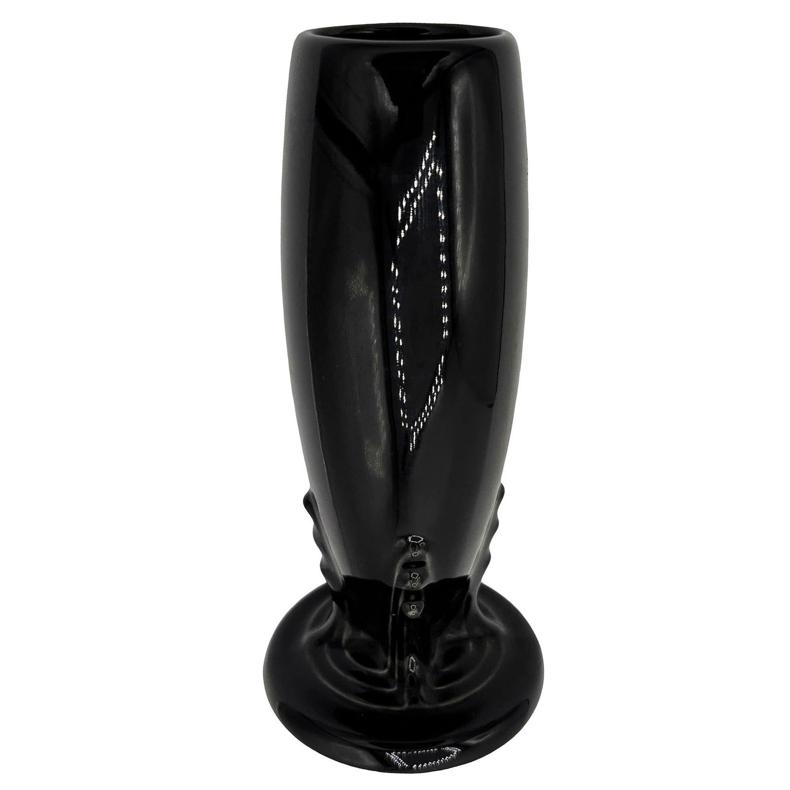 6"Tall Black Neo Art Deco Style Bud Vase by Fiesta Ware, 1986 - 11