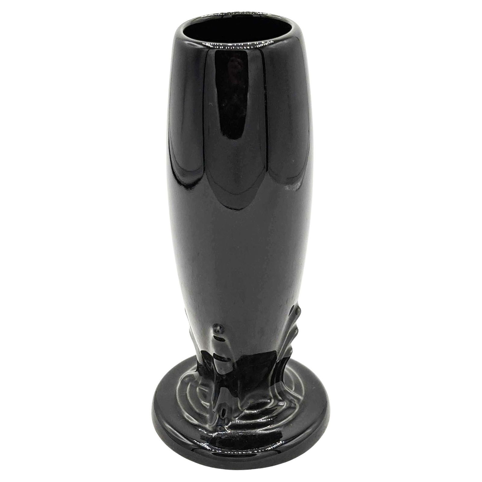 6"Tall Black Neo Art Deco Style Bud Vase by Fiesta Ware, 1986 (1 of 18)
