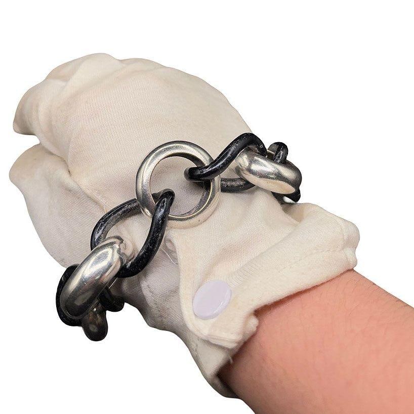 Avant Garde Sterling Silver Pomellato Link Chain Contored Gourmette Bracelet - 6