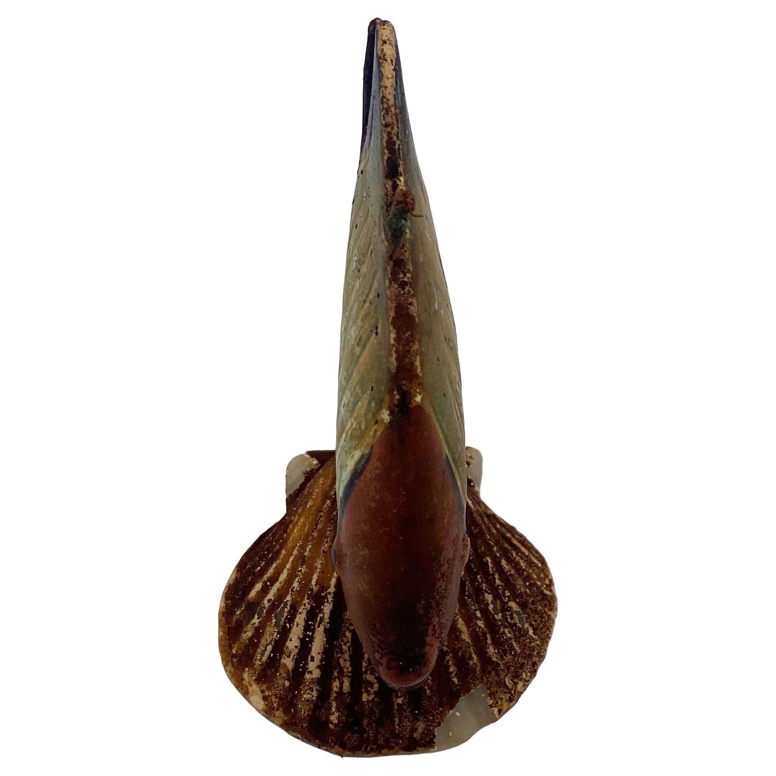 Rare Art Deco Era Handmade Butterfly Angel Saltwater Fish Sculpture Candle, Pair - 16