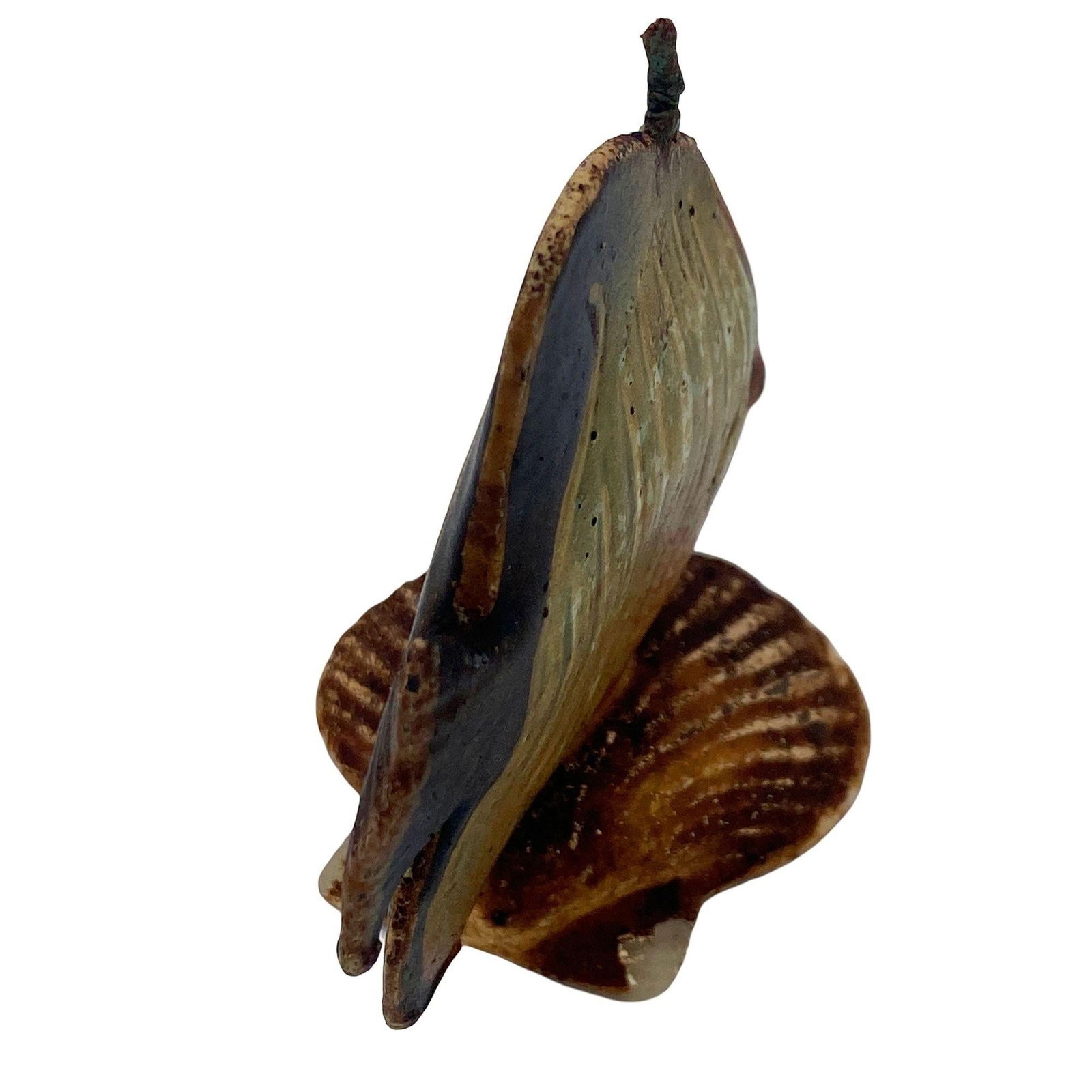 Rare Art Deco Era Handmade Butterfly Angel Saltwater Fish Sculpture Candle, Pair - 17